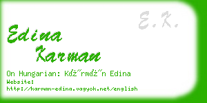 edina karman business card